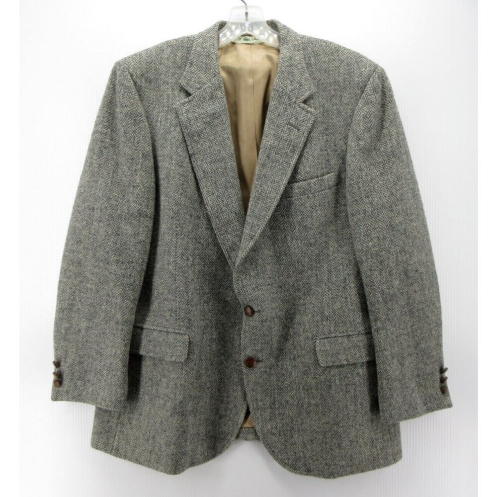 VINTAGE Lacoste Sport Coat 42 Izod Tweed Blazer Herringbone 70s 80s *